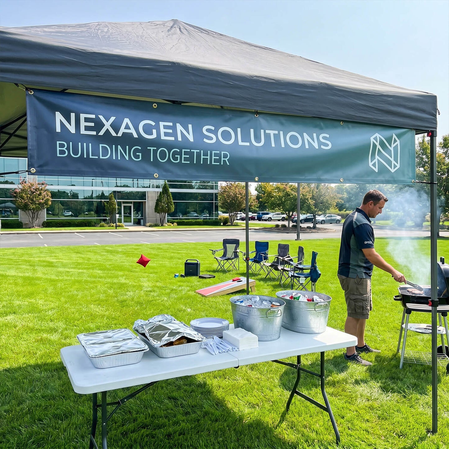 Custom Tent Banner | Vinyl Canopy Banner with Grommets | Event, Vendor & Business Sign