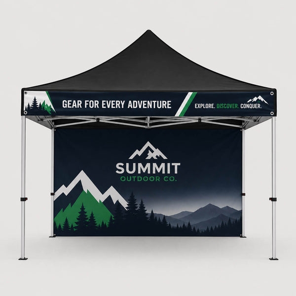 Custom Tent Banner | Vinyl Canopy Banner with Grommets | Event, Vendor & Business Sign
