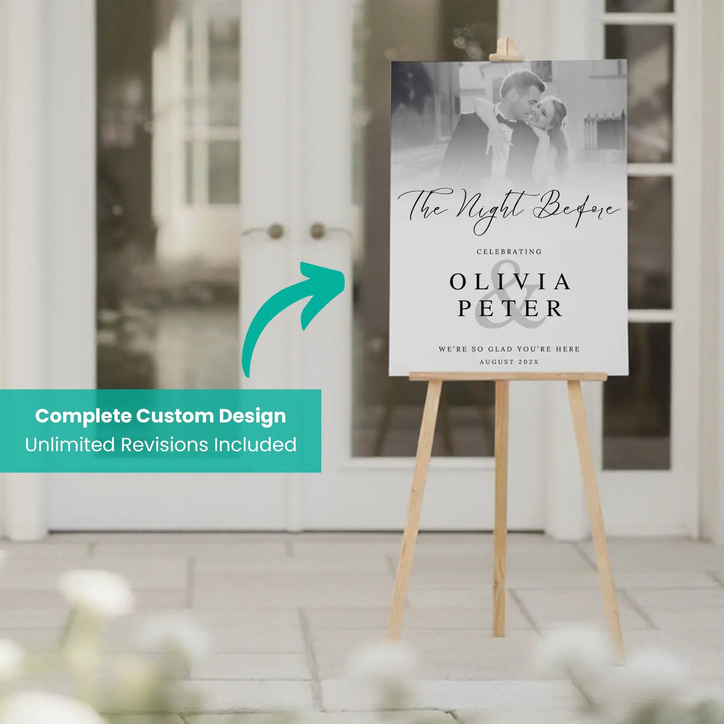 Personalized Wedding Welcome Sign Foam Board | Custom Photo Sign | Engagement Party, Rehearsal Dinner & Wedding Decor