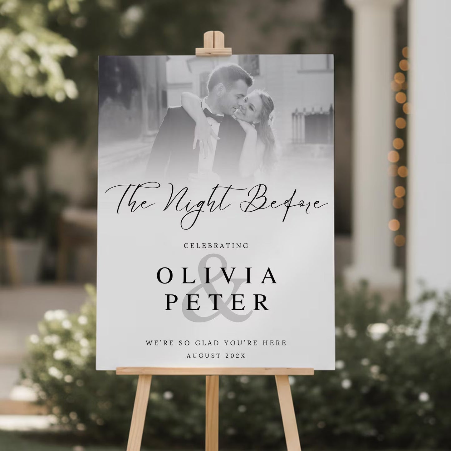 Personalized Wedding Welcome Sign Foam Board | Custom Photo Sign | Engagement Party, Rehearsal Dinner & Wedding Decor