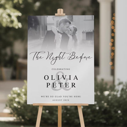 Personalized Wedding Welcome Sign Foam Board | Custom Photo Sign | Engagement Party, Rehearsal Dinner & Wedding Decor