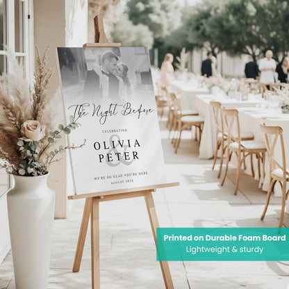 Personalized Wedding Welcome Sign Foam Board | Custom Photo Sign | Engagement Party, Rehearsal Dinner & Wedding Decor