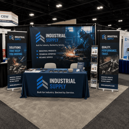 Custom vinyl banner used at trade show event