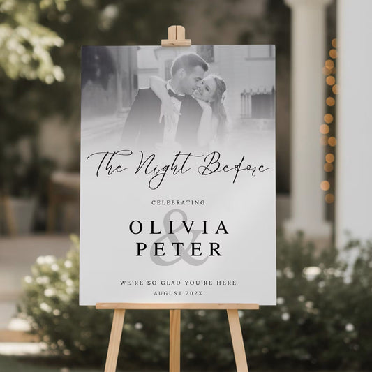Personalized Wedding Welcome Sign Foam Board | Custom Photo Sign | Engagement Party, Rehearsal Dinner & Wedding Decor