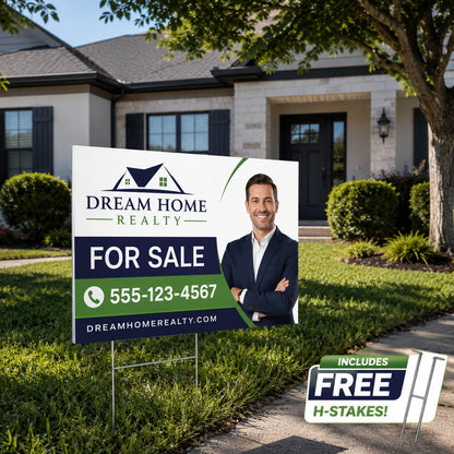 24" x 18" Yard Signs Starter Pack – Coroplast Signs + FREE H-Stakes | Next Day Production