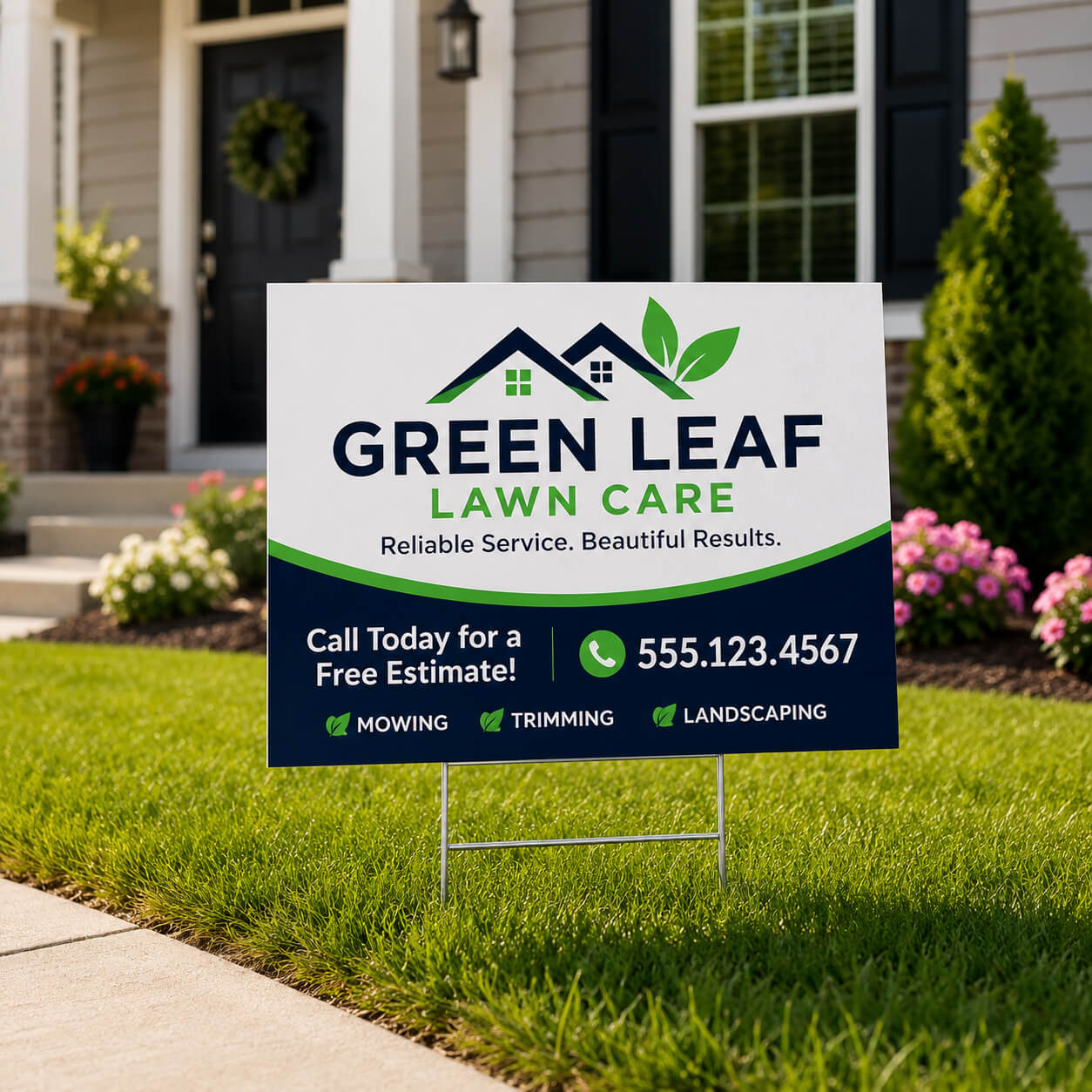 24" x 18" Yard Signs Starter Pack – Coroplast Signs + FREE H-Stakes | Next Day Production